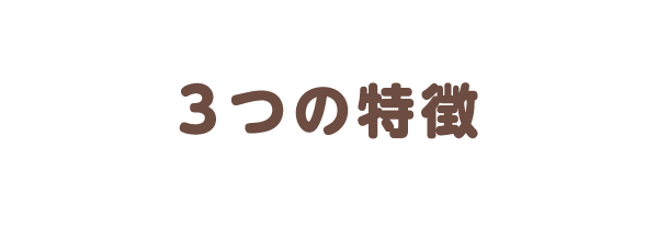 ３つの特徴
